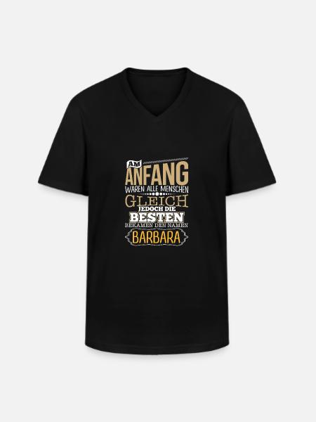BARBARA - die Besten - Männer-T-Shirt mit V-Ausschnitt - Schwarz