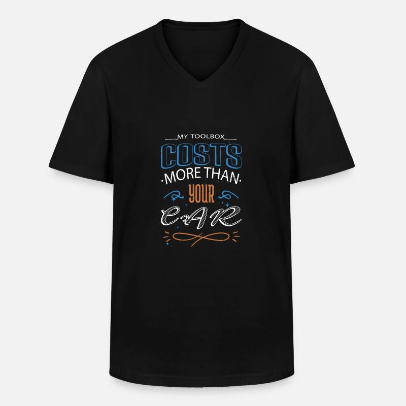 jokes baseballtshirt gift idea - Männer-T-Shirt mit V-Ausschnitt - Schwarz