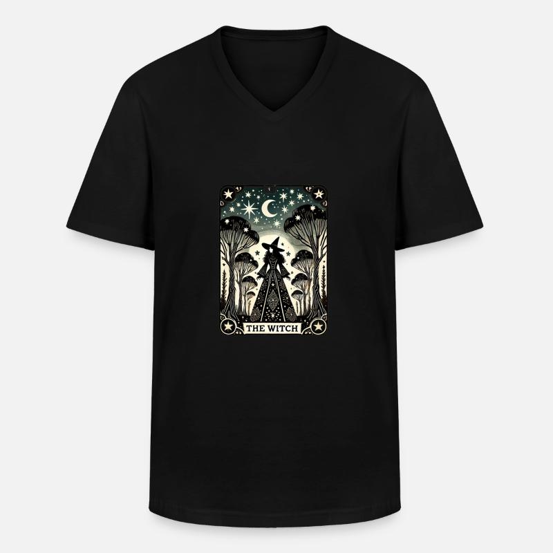 Die Hexe - Männer-T-Shirt mit V-Ausschnitt - Schwarz