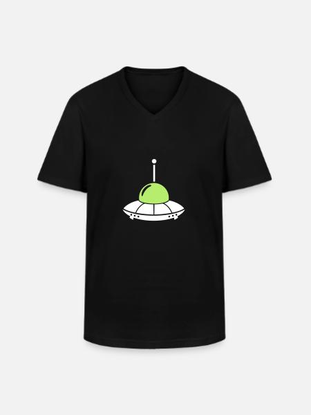 UFO - Men's V-Neck T-Shirt - black
