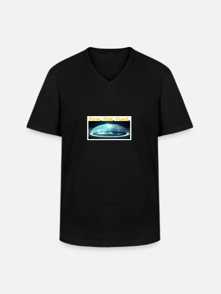 Firm.Flat.Fund. - Männer-T-Shirt mit V-Ausschnitt - Schwarz