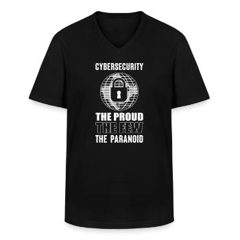 Internet-Sicherheit Codierer - Männer-T-Shirt mit V-Ausschnitt - Schwarz - Vorne - AI Model Male 178 dark (178cm)