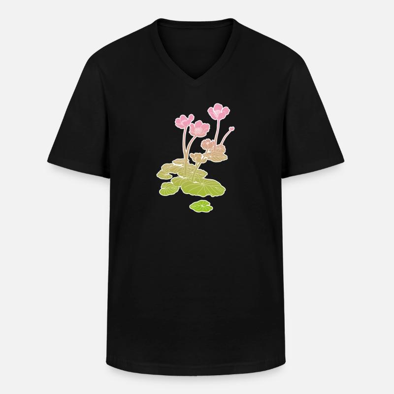 Water Lily - Männer-T-Shirt mit V-Ausschnitt - Schwarz