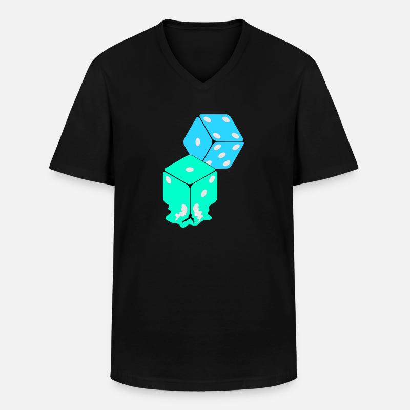 Dice - Männer-T-Shirt mit V-Ausschnitt - Schwarz