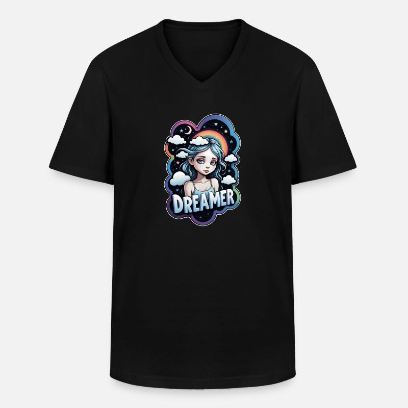 Träumer - Träumer - Träumer - Traum - Träumerei - Männer-T-Shirt mit V-Ausschnitt - Schwarz