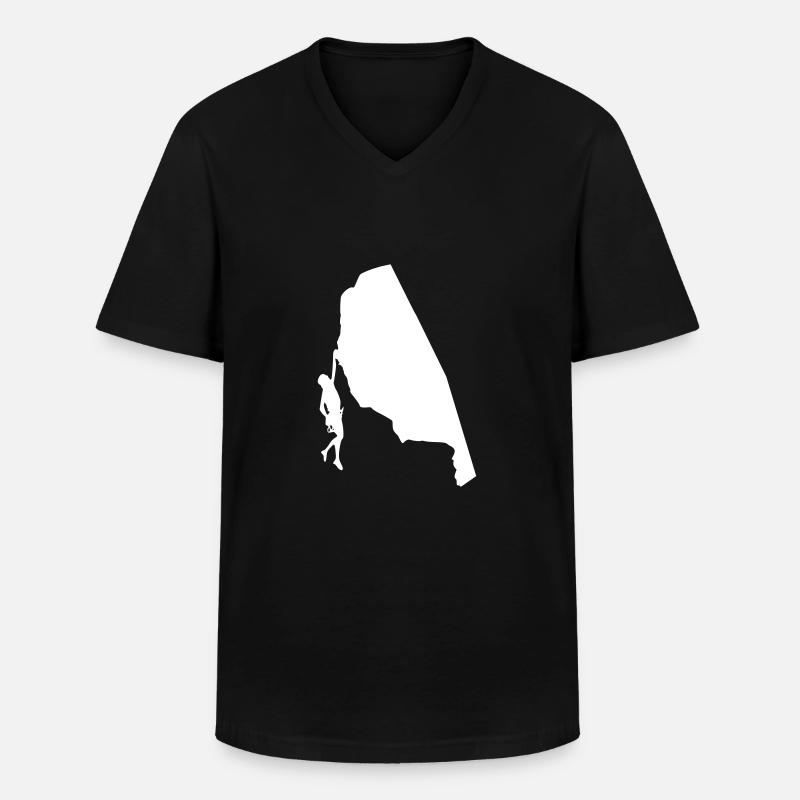 klettern cliffhanger - Männer-T-Shirt mit V-Ausschnitt - Schwarz