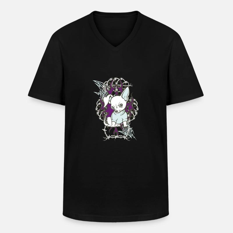 spitz - Männer-T-Shirt mit V-Ausschnitt - Schwarz