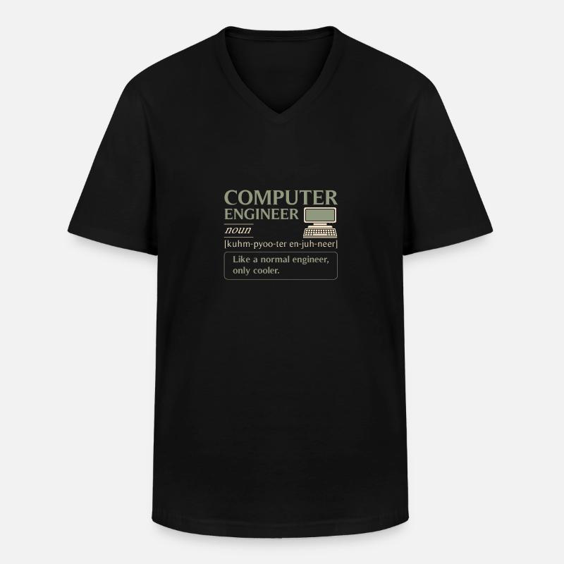 Computer Engineer definition - Männer-T-Shirt mit V-Ausschnitt - Schwarz