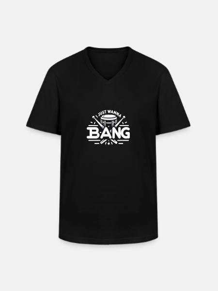 Ich will nur bumsen - Männer-T-Shirt mit V-Ausschnitt - Schwarz