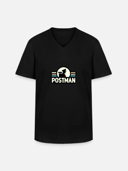 Postbote - Männer-T-Shirt mit V-Ausschnitt - Schwarz