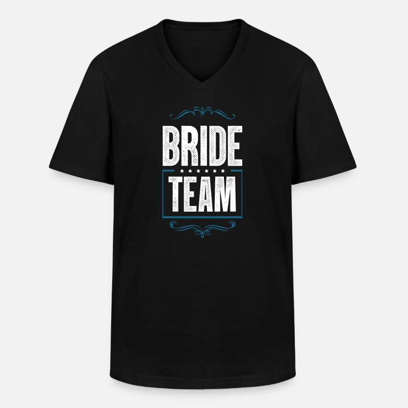 Bride Crew - Männer-T-Shirt mit V-Ausschnitt - Schwarz