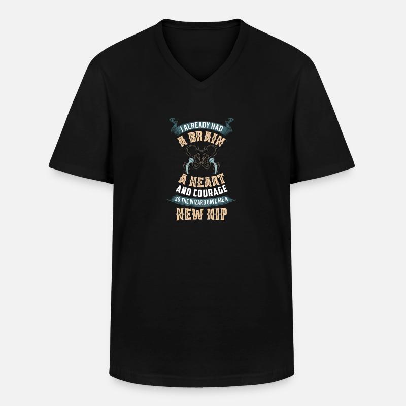 Hip Replacement Surgery Survivor Gift Idea - Men's V-Neck T-Shirt - black