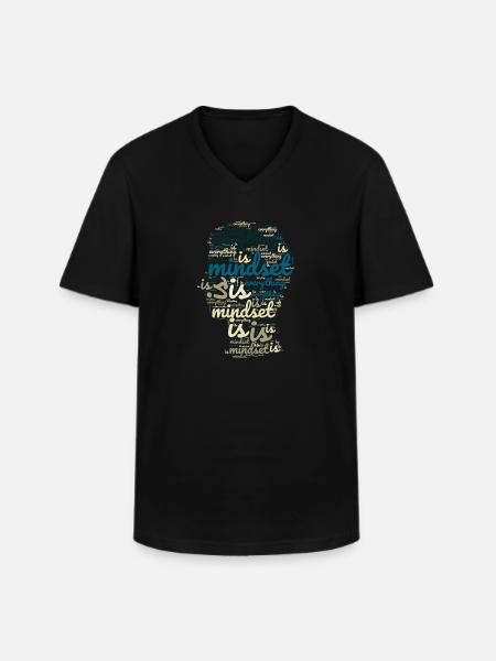 Mindset is Everything - Männer-T-Shirt mit V-Ausschnitt - Schwarz