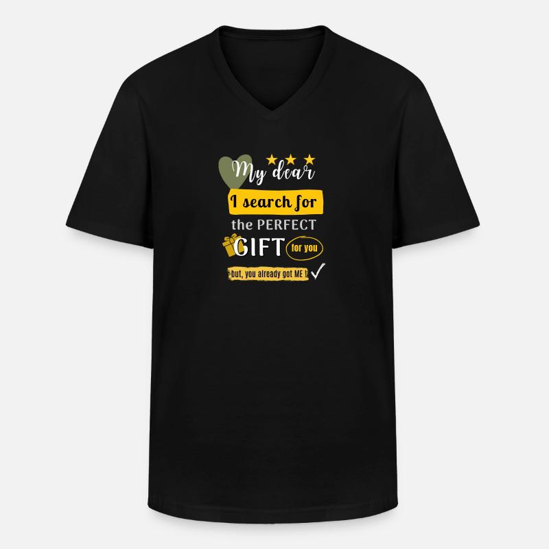 Perfektes Geschenk - Männer-T-Shirt mit V-Ausschnitt - Schwarz