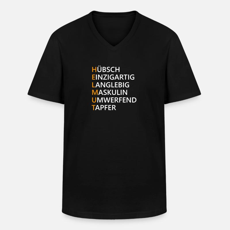 Helmut Name Geschenk - Männer-T-Shirt mit V-Ausschnitt - Schwarz