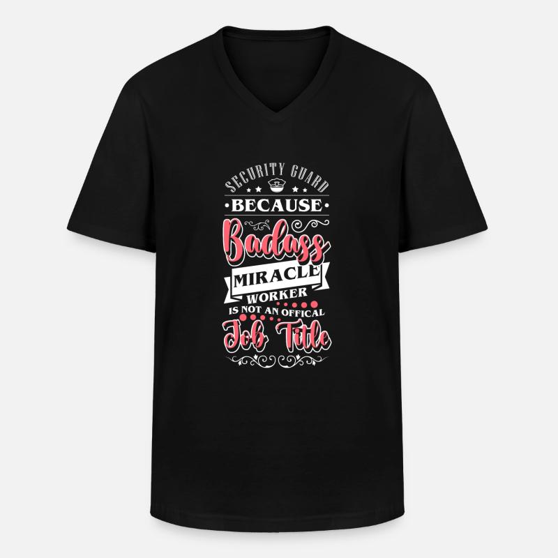 Security Service Security Night Shift - Men's V-Neck T-Shirt - black