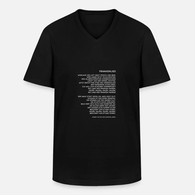 Franken Frankenlied - Männer-T-Shirt mit V-Ausschnitt - Schwarz