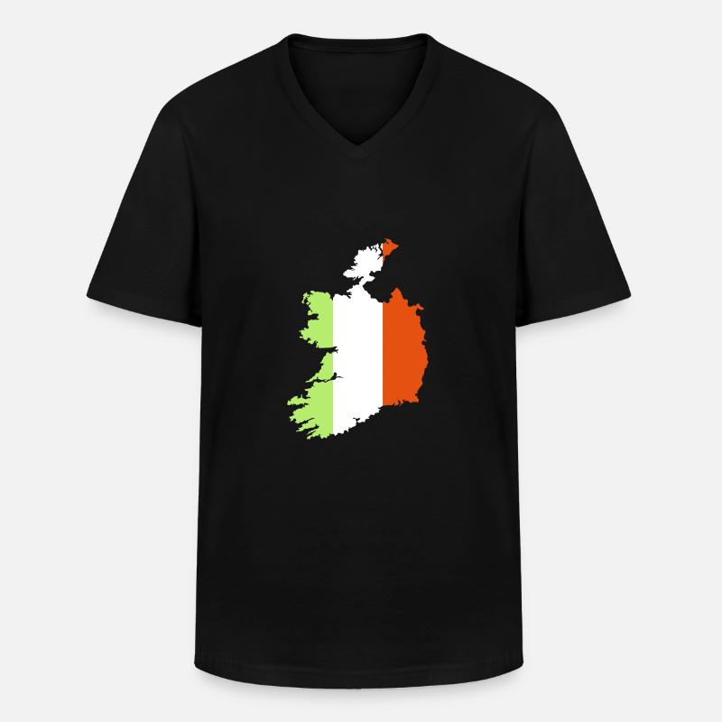 Irland - Männer-T-Shirt mit V-Ausschnitt - Schwarz