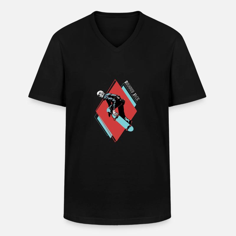Diamond Jack - Männer-T-Shirt mit V-Ausschnitt - Schwarz