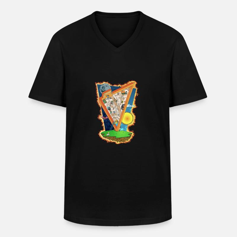 Endless Chase Teil 2 - Männer-T-Shirt mit V-Ausschnitt - Schwarz