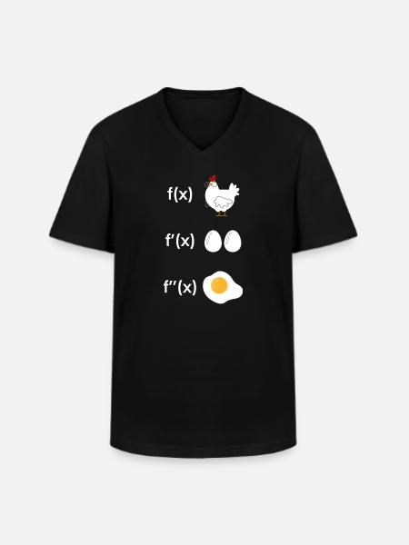 Derivation function chicken math - Men's V-Neck T-Shirt - black