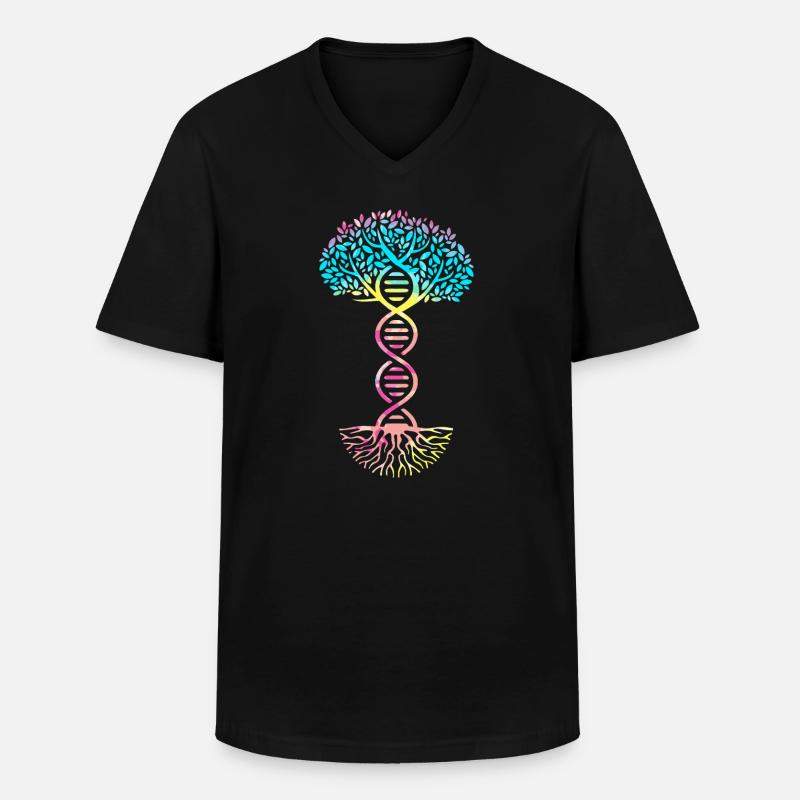 Structural formula molecule - Men's V-Neck T-Shirt - black