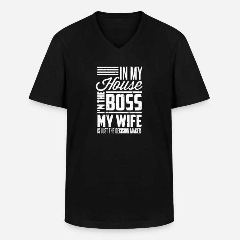 Witziges Zitat - Männer-T-Shirt mit V-Ausschnitt - Schwarz