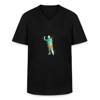 Splash Darts Design For Darts Players - Männer-T-Shirt mit V-Ausschnitt - Schwarz - Vorne - AI Model Male 178 dark (178cm)