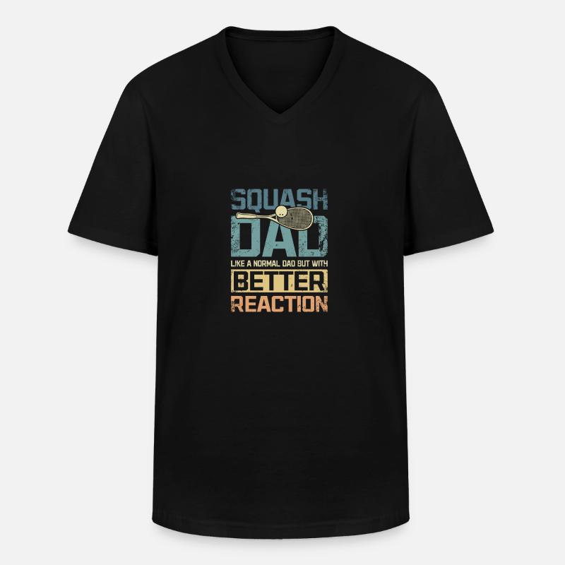 Cool squash dad better reaction - Männer-T-Shirt mit V-Ausschnitt - Schwarz