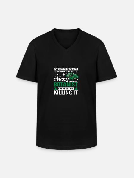 Drôle de botaniste sexy - T-shirt col V Homme - noir