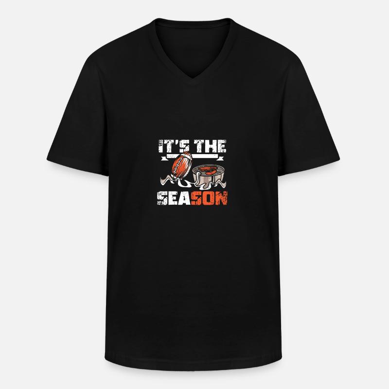 Tailgate It's the season - Männer-T-Shirt mit V-Ausschnitt - Schwarz