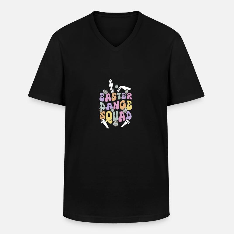 Easter dance squad Easter Day - Männer-T-Shirt mit V-Ausschnitt - Schwarz