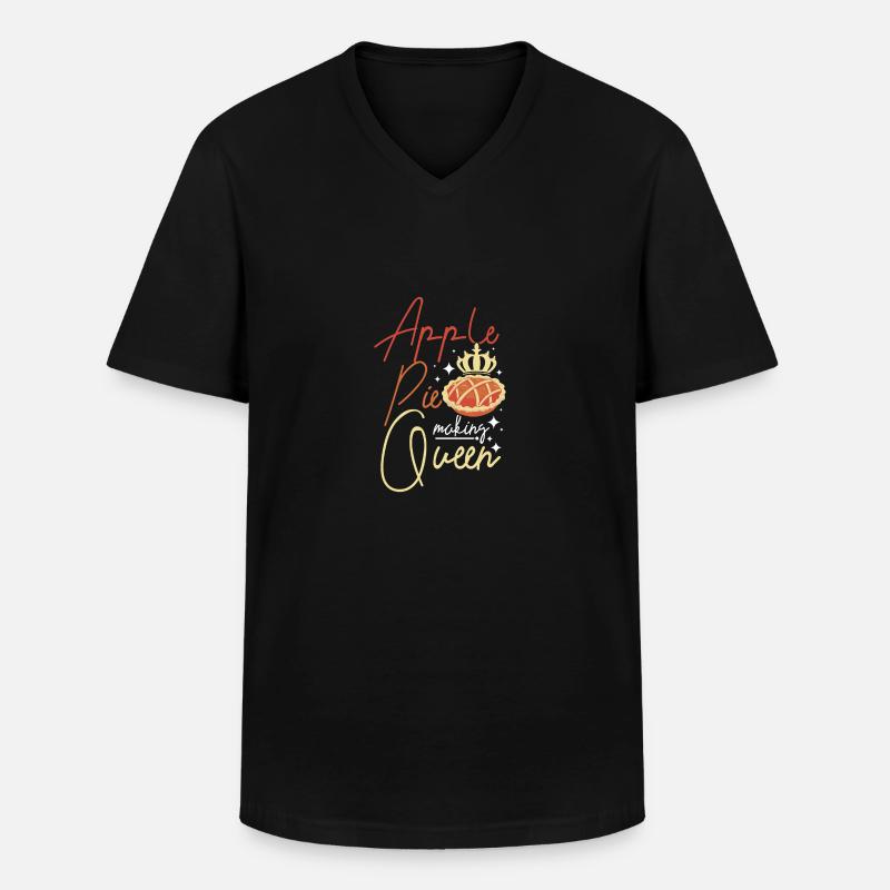 Apple pie making queen - Männer-T-Shirt mit V-Ausschnitt - Schwarz
