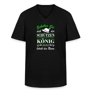 Schützenkönig Schützenfest 2022 - Männer-T-Shirt mit V-Ausschnitt - Schwarz - Vorne - AI Model Male 178 dark (178cm)