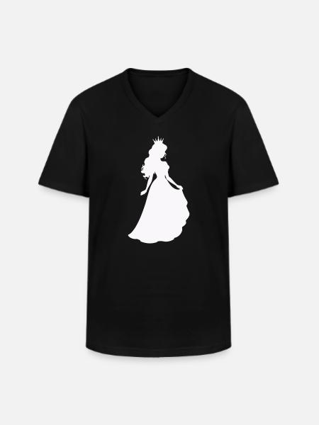 Royal Princess Silhouette - Men's V-Neck T-Shirt - black