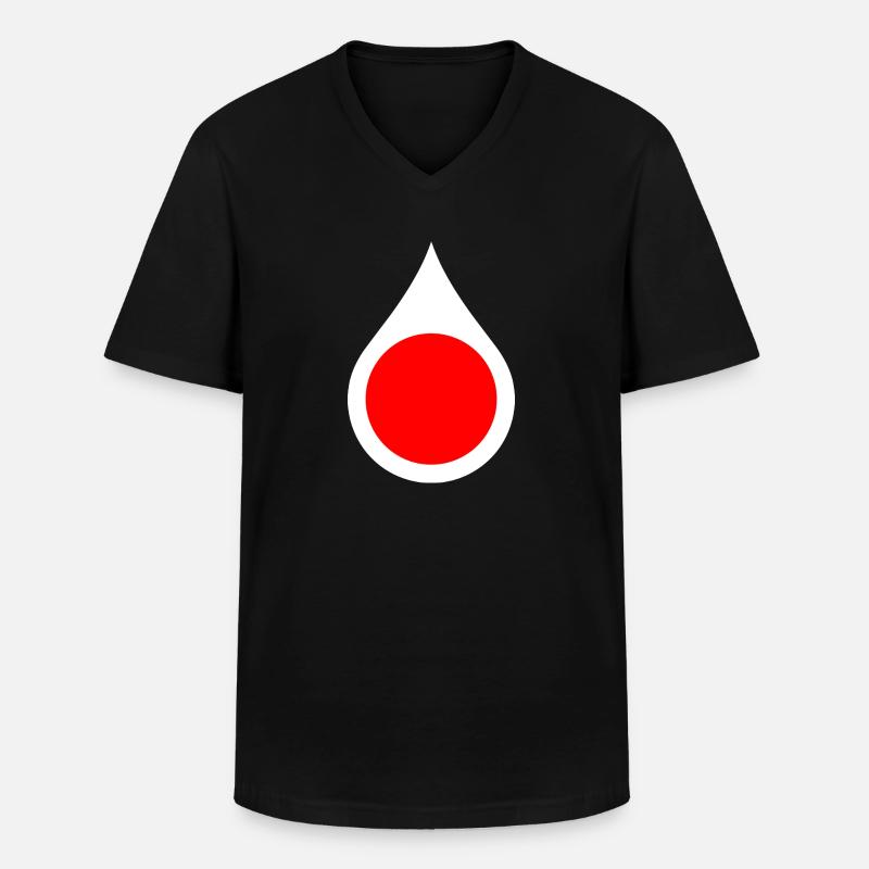 Flagge Japans - Männer-T-Shirt mit V-Ausschnitt - Schwarz