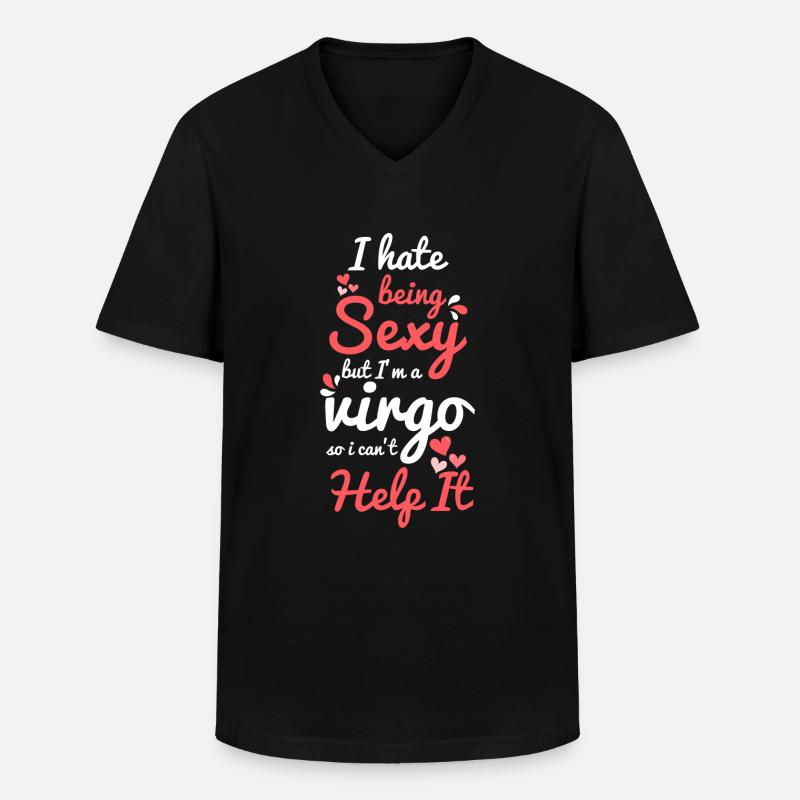 Sternzeichen Stern September - Männer-T-Shirt mit V-Ausschnitt - Schwarz