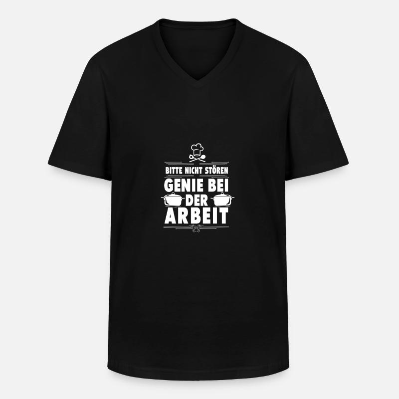 Koch - Männer-T-Shirt mit V-Ausschnitt - Schwarz