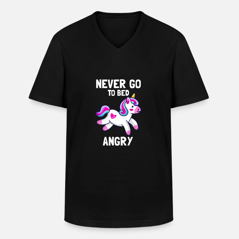 süßes Einhorn Design - Männer-T-Shirt mit V-Ausschnitt - Schwarz