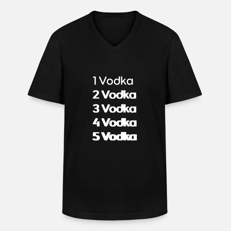 Vodka - Männer-T-Shirt mit V-Ausschnitt - Schwarz