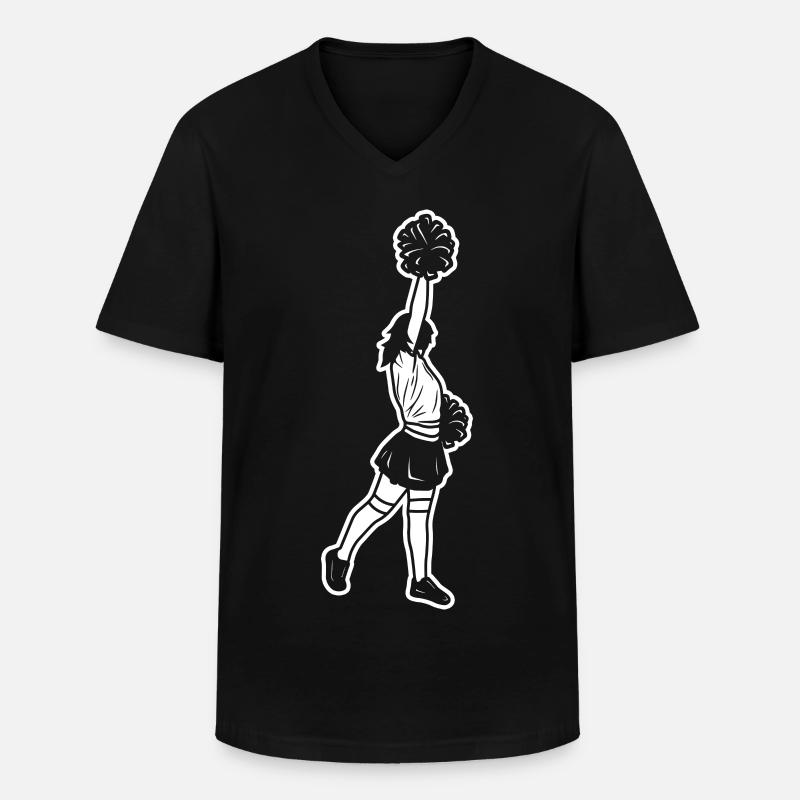 Cheerleader Mädchen - Männer-T-Shirt mit V-Ausschnitt - Schwarz