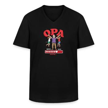 Opa Loading - 2019/2015 - Männer-T-Shirt mit V-Ausschnitt - Schwarz - Vorne - AI Model Male 178 dark (178cm)