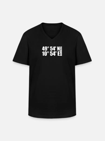 Bamberg coordinates - Men's V-Neck T-Shirt - black