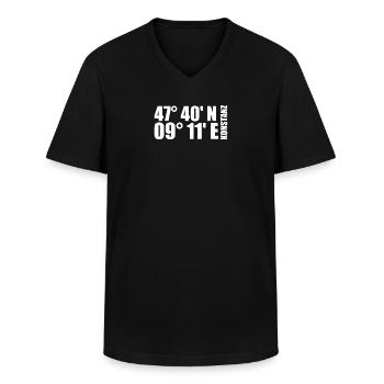 Coordonnées de constance - T-shirt col V Homme - noir - Devant - AI Model Male 178 dark (178cm)
