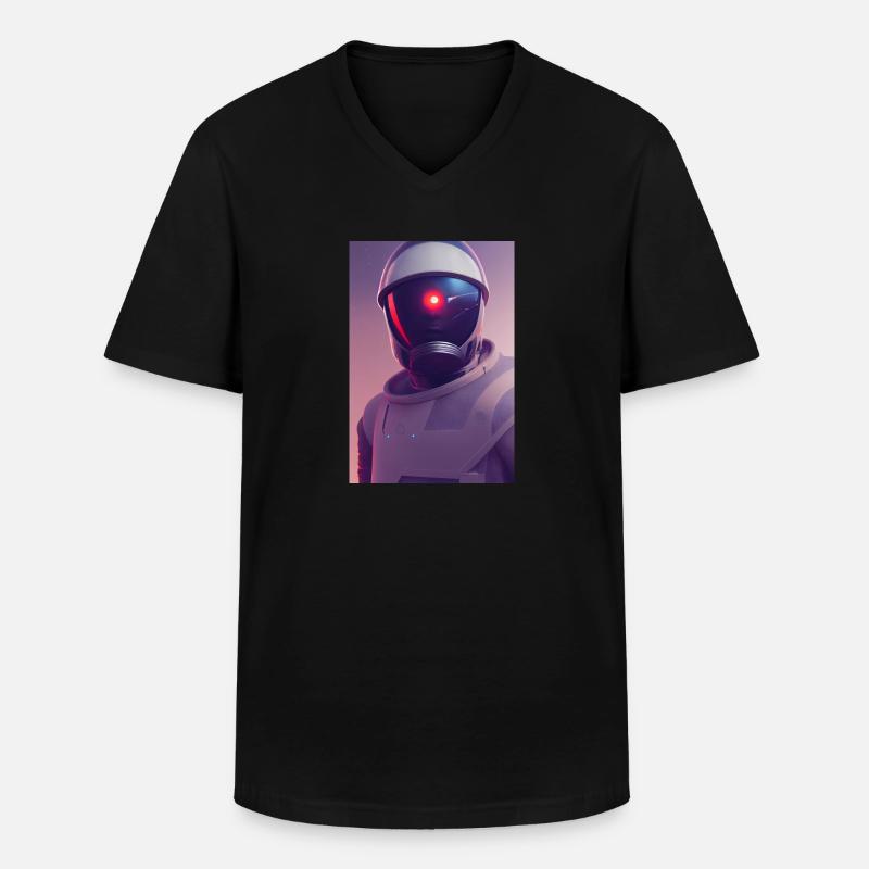 Astronaut Weltall Zukunft - Männer-T-Shirt mit V-Ausschnitt - Schwarz