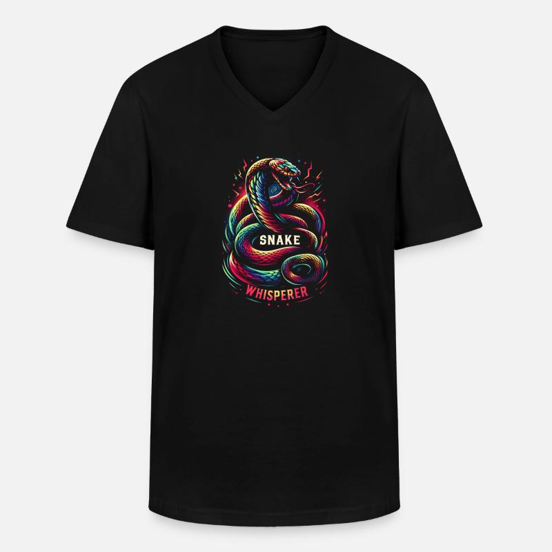 Snake Whisperer 4 - Männer-T-Shirt mit V-Ausschnitt - Schwarz