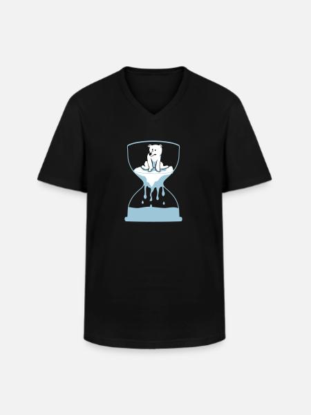 Polar bear - Men's V-Neck T-Shirt - black
