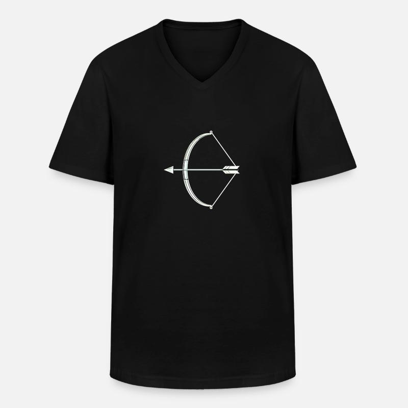 Pfeil und Bogen Bogenschütze - Männer-T-Shirt mit V-Ausschnitt - Schwarz