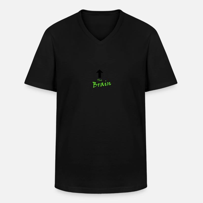 The Brain - Männer-T-Shirt mit V-Ausschnitt - Schwarz