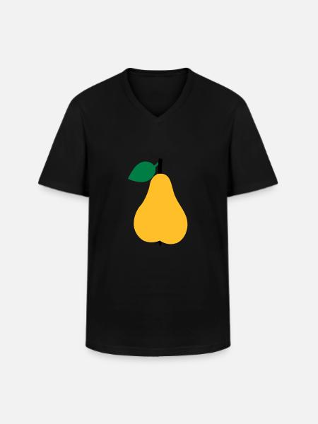 pear - Men's V-Neck T-Shirt - black